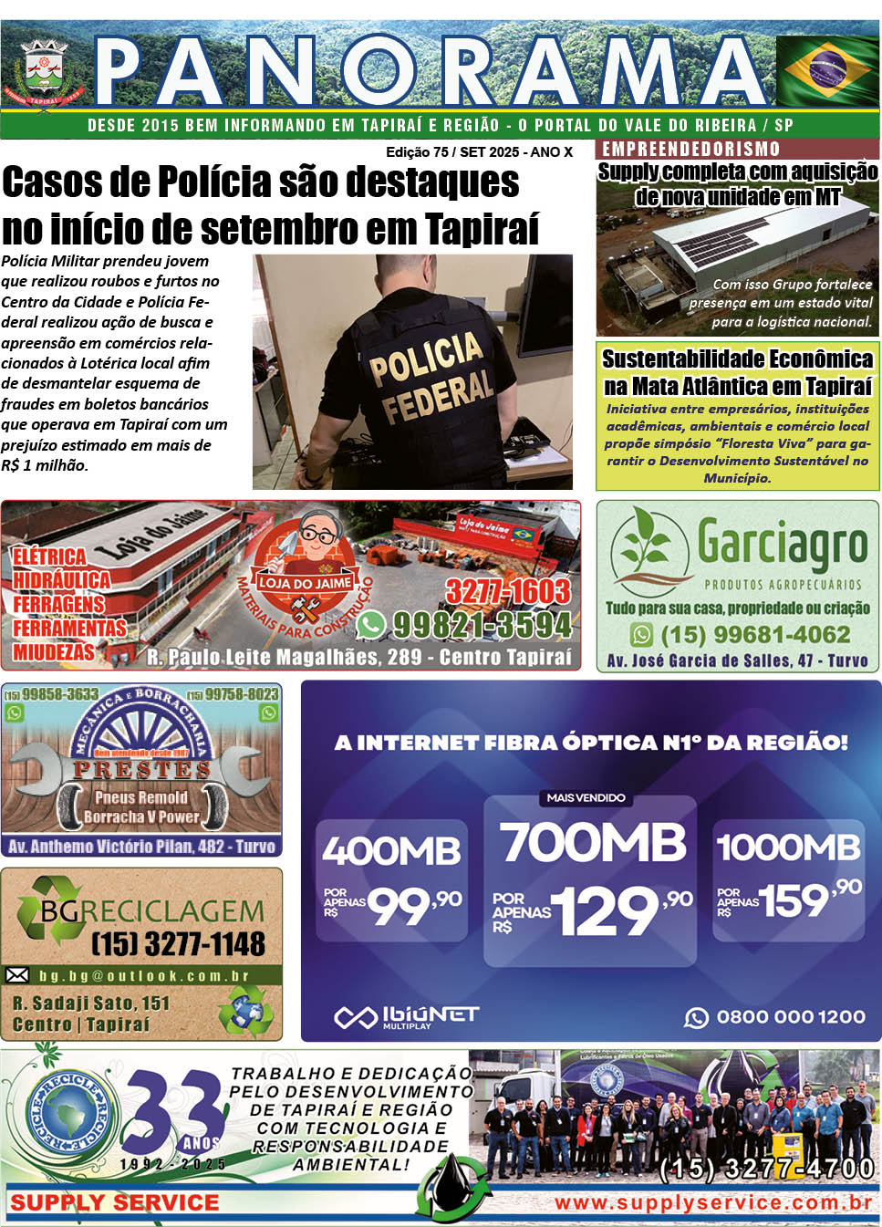 Jornal PANORAMA Ed. 75 - Setembro de 2025