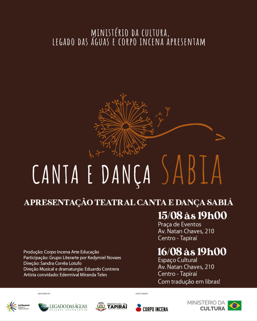 Arte e Natureza em Harmonia: Projeto "Canta e Dança Sabiá" realiza apresentações gratuitas em Tapiraí