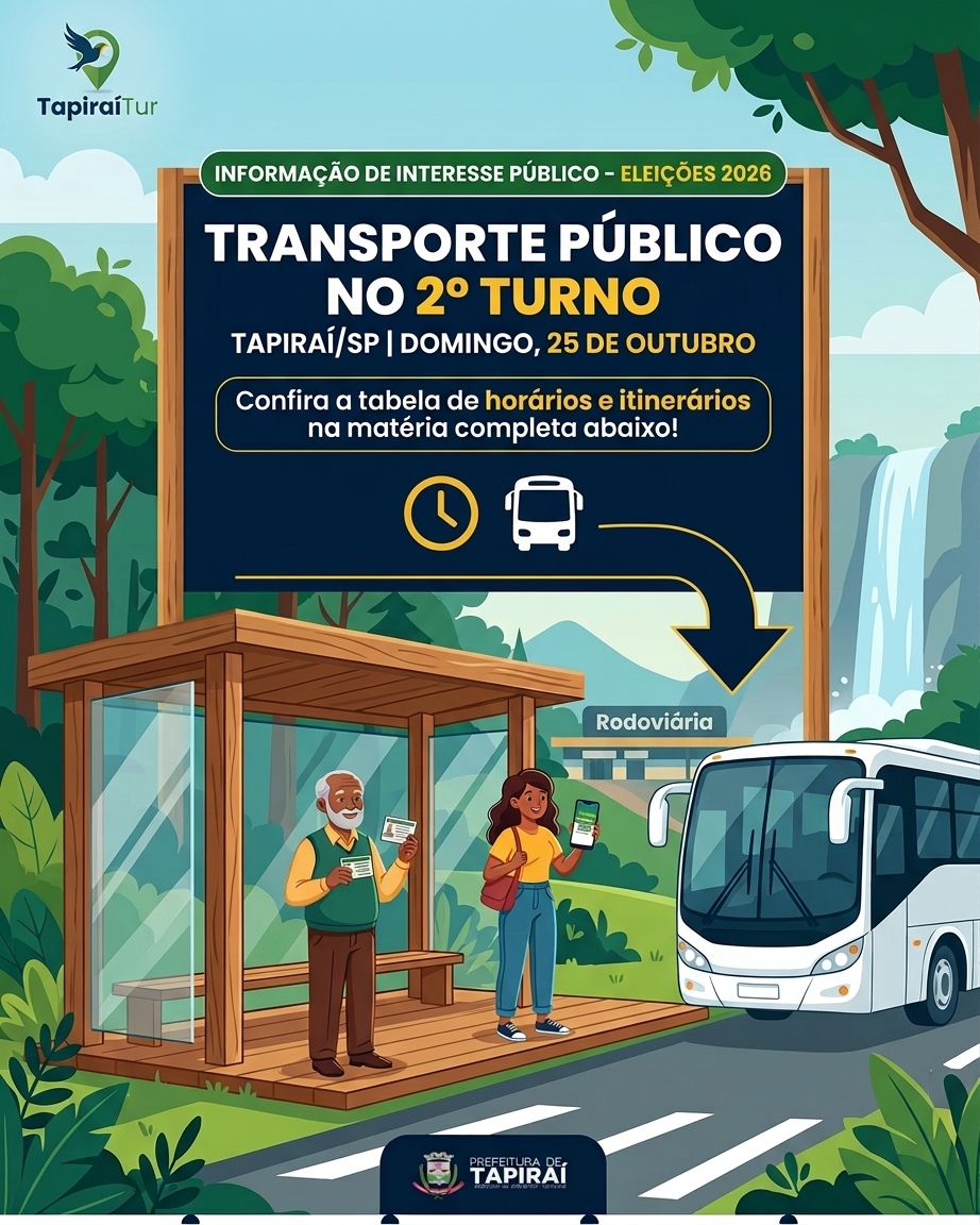 Prefeitura de Tapiraí Divulga Horários do Transporte Público para o 2º Turno das Eleições 2026